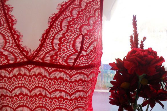 Lingerie Review: Mimi Holliday Bisou Bisou Strawberry Split Bodysuit