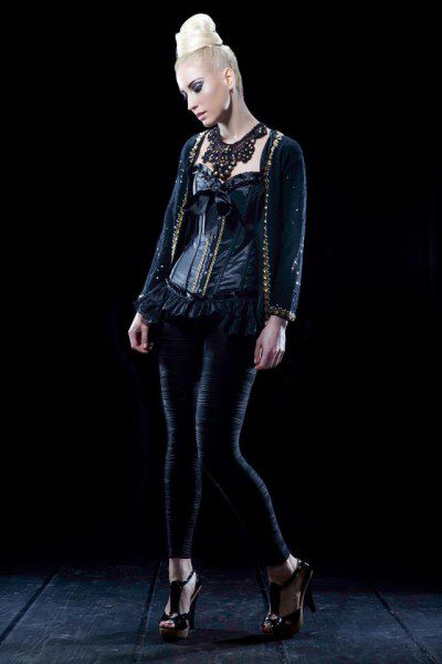 The Original Black Magic Corset - a one off design by Esty Lingerie. Model: Abby Munro, Makeup: Flora Losilo, Styist: Abigail Ayoola, Photographer: Abi Oshodi