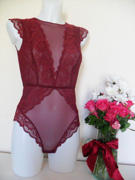 H&M Light Shape Mesh Thong Bodysuit