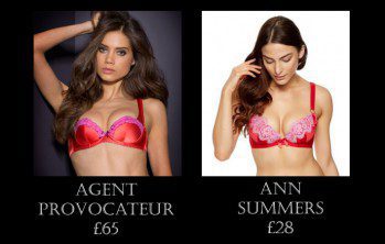 Splurge or Save? Agent Provocateur Vs. Ann Summers Red Satin & Pink Lace Bra