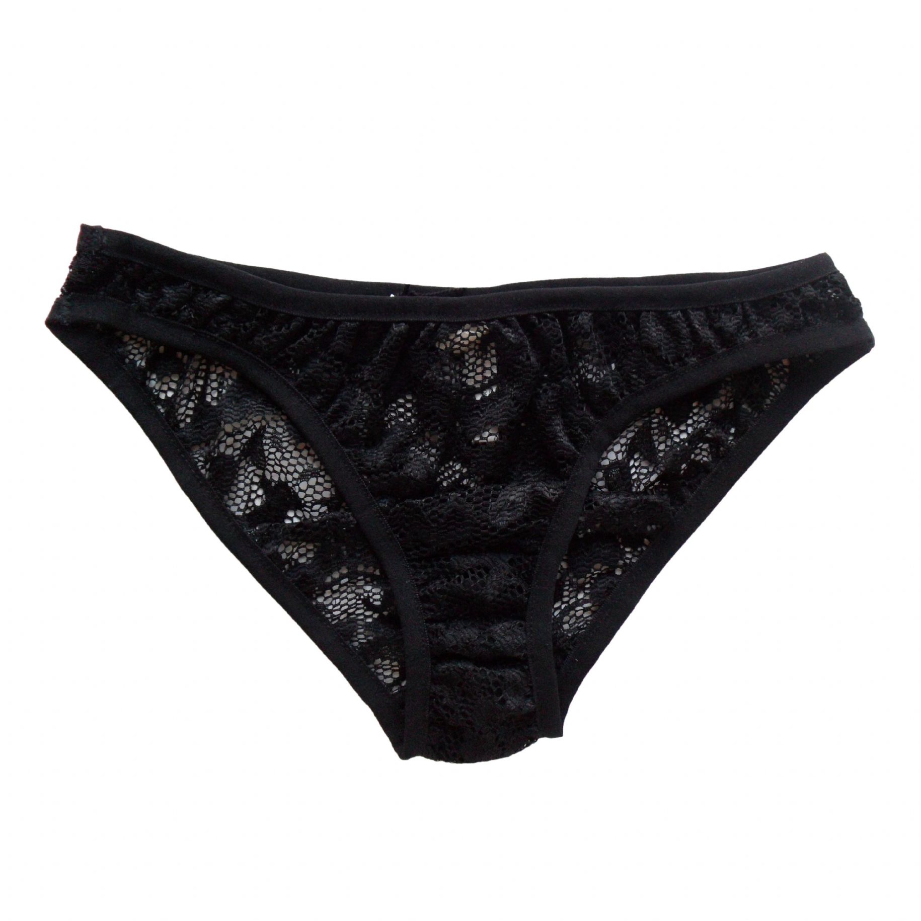 Zahra black floral lace knickers