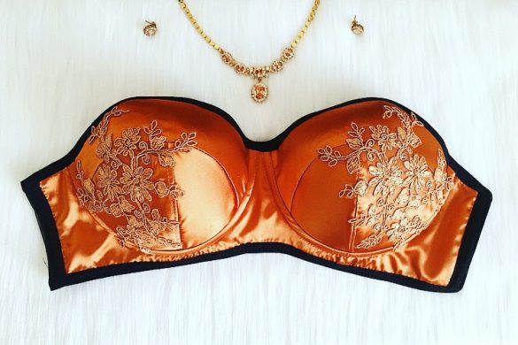 Lingerie I Love: V Cortesi’s Bronze Silk Bra & Embroidered French Knickers
