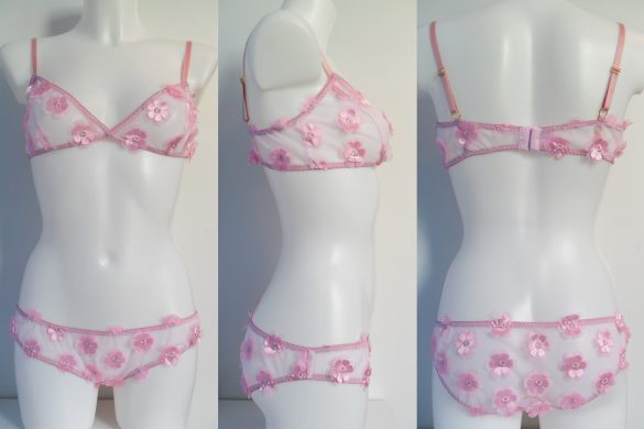 Lingerie Review: Moondust Intimates Sakura Blossom Bralette & Knickers