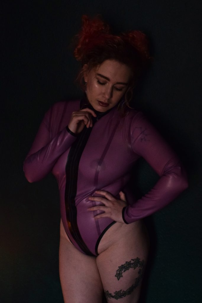honour cold crystal purple latex bodysuit review