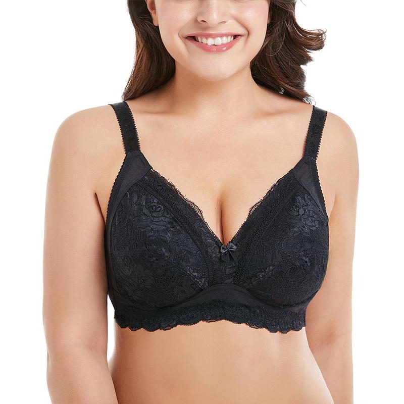 Wingslove Women's Full Coverage Non Padded Comfort Minimizer Wire-Free Bra  Plus Size in 2023