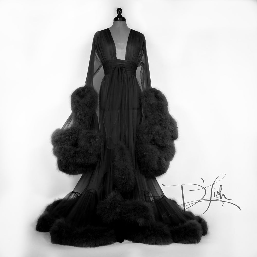 Boudoir by D’Lish Cassanda black dressing gown