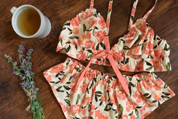 Lingerie Review: Primrose & Pixie Rose Print Bralette & French Knickers