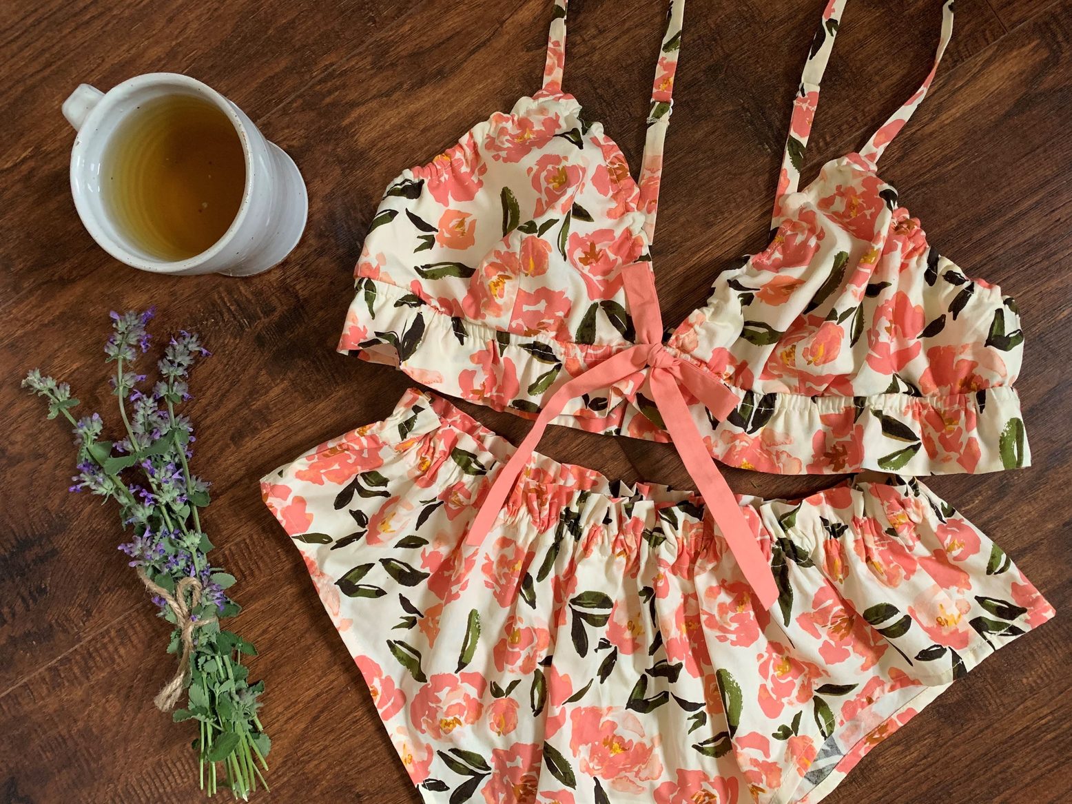 Lingerie Review: Primrose & Pixie Rose Print Bralette & French Knickers