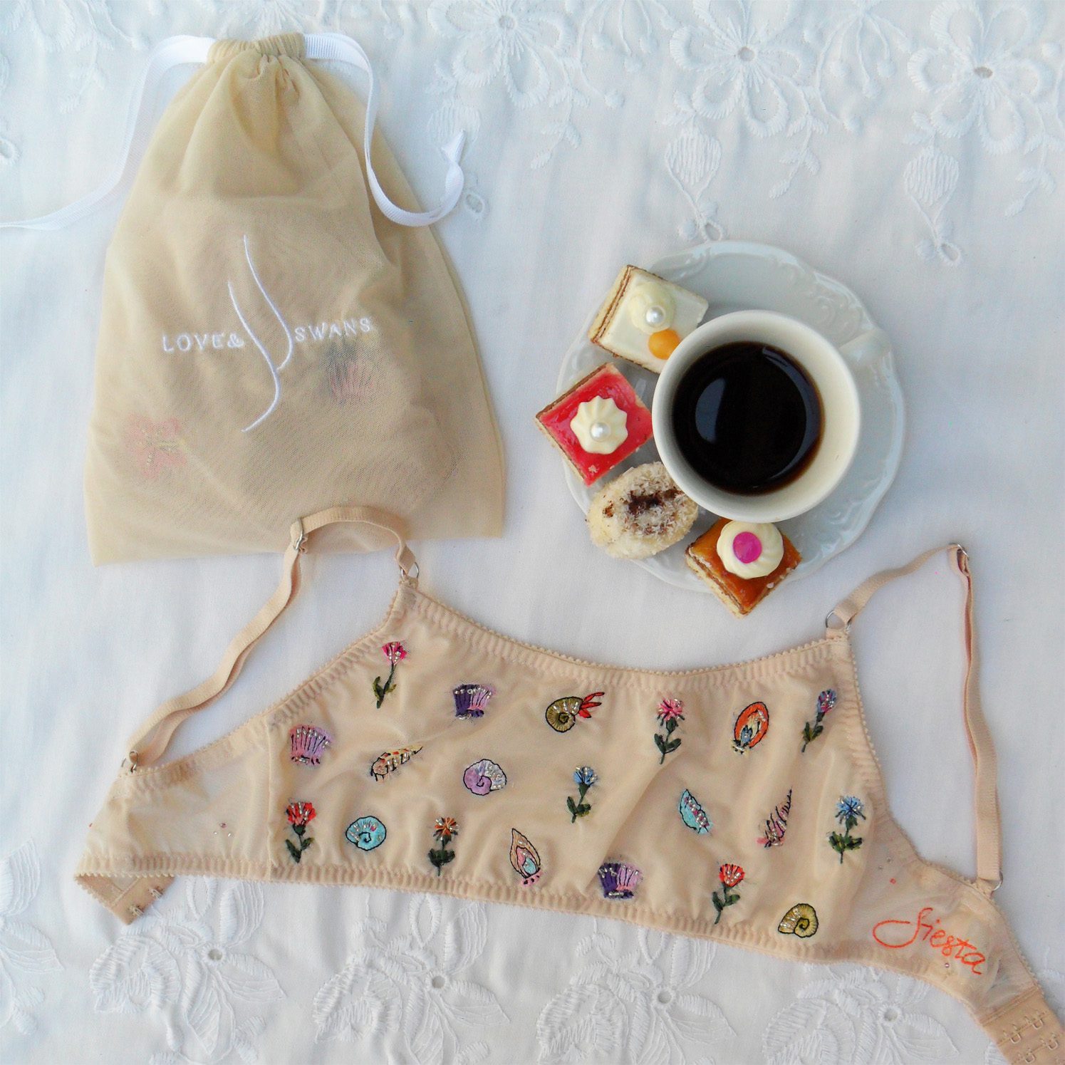 DIY Bra Kit: Lavender Swans