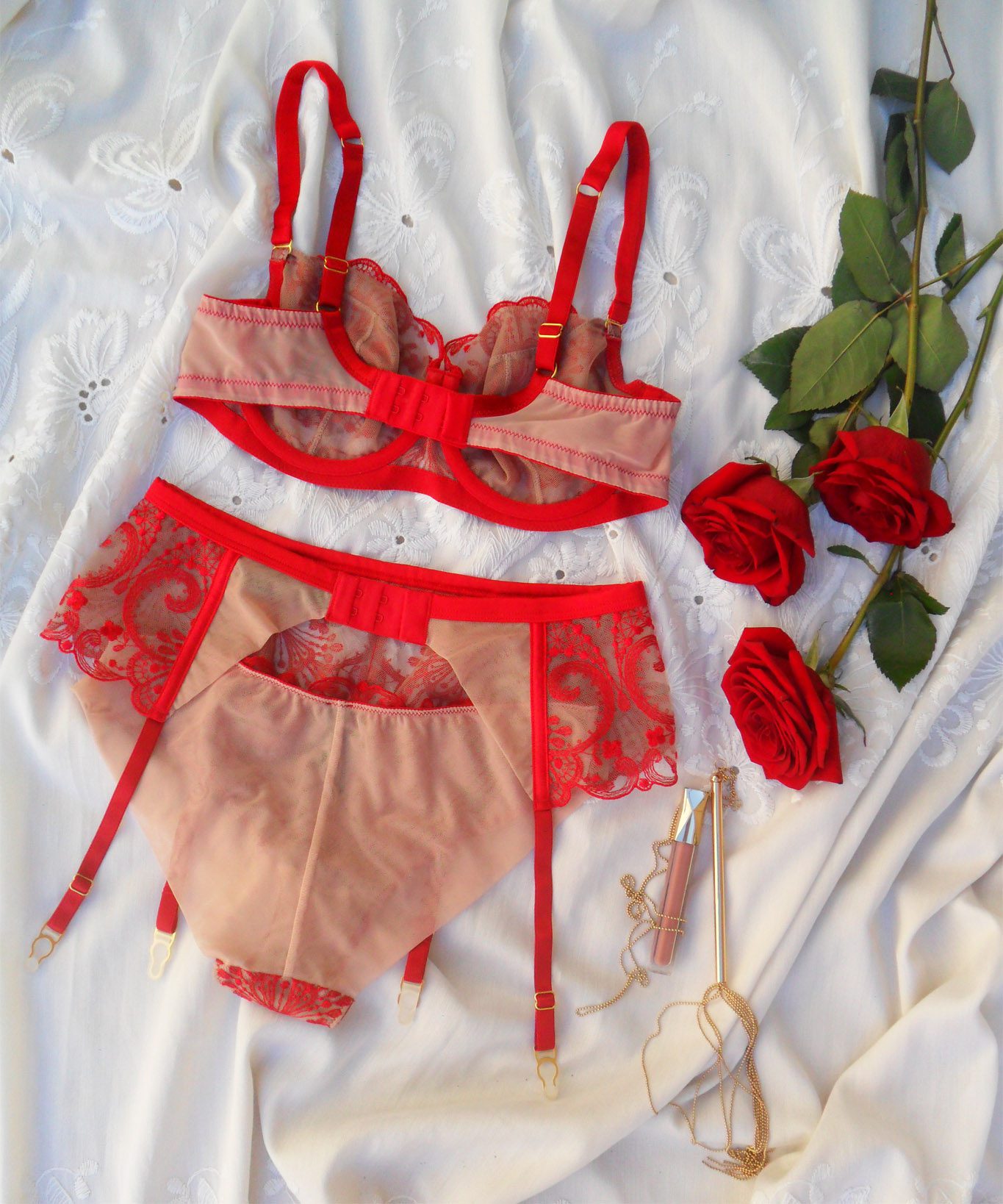 Lingerie Review: TKC Design Inc. Electric Dahlia Bralette Set