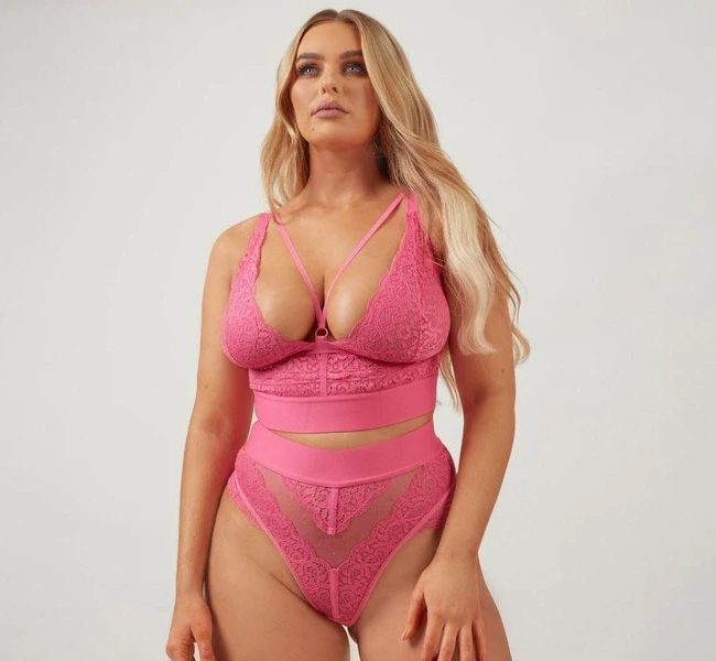 Tutti Rouge Fuller Bust Gia lace bralette in hot pink