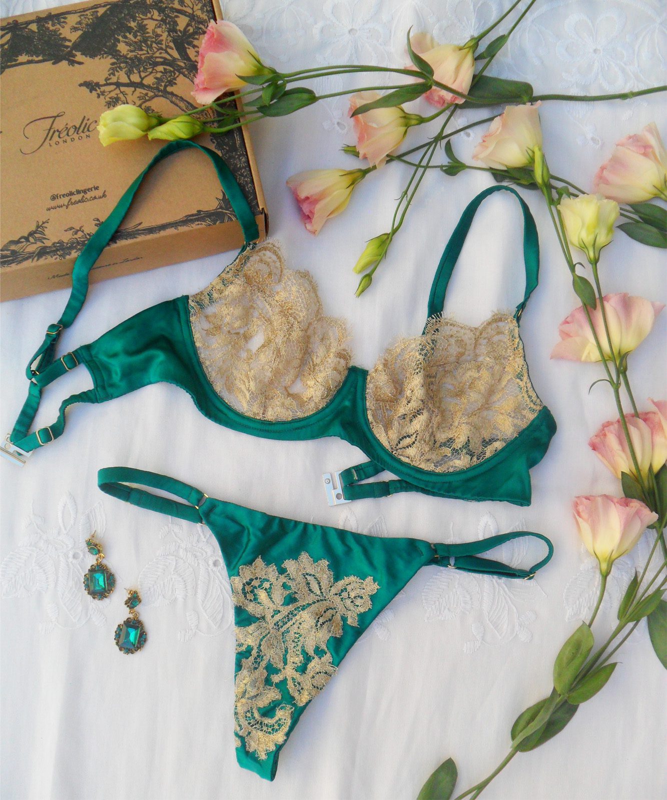 Lingerie Review: TKC Design Inc. Electric Dahlia Bralette Set