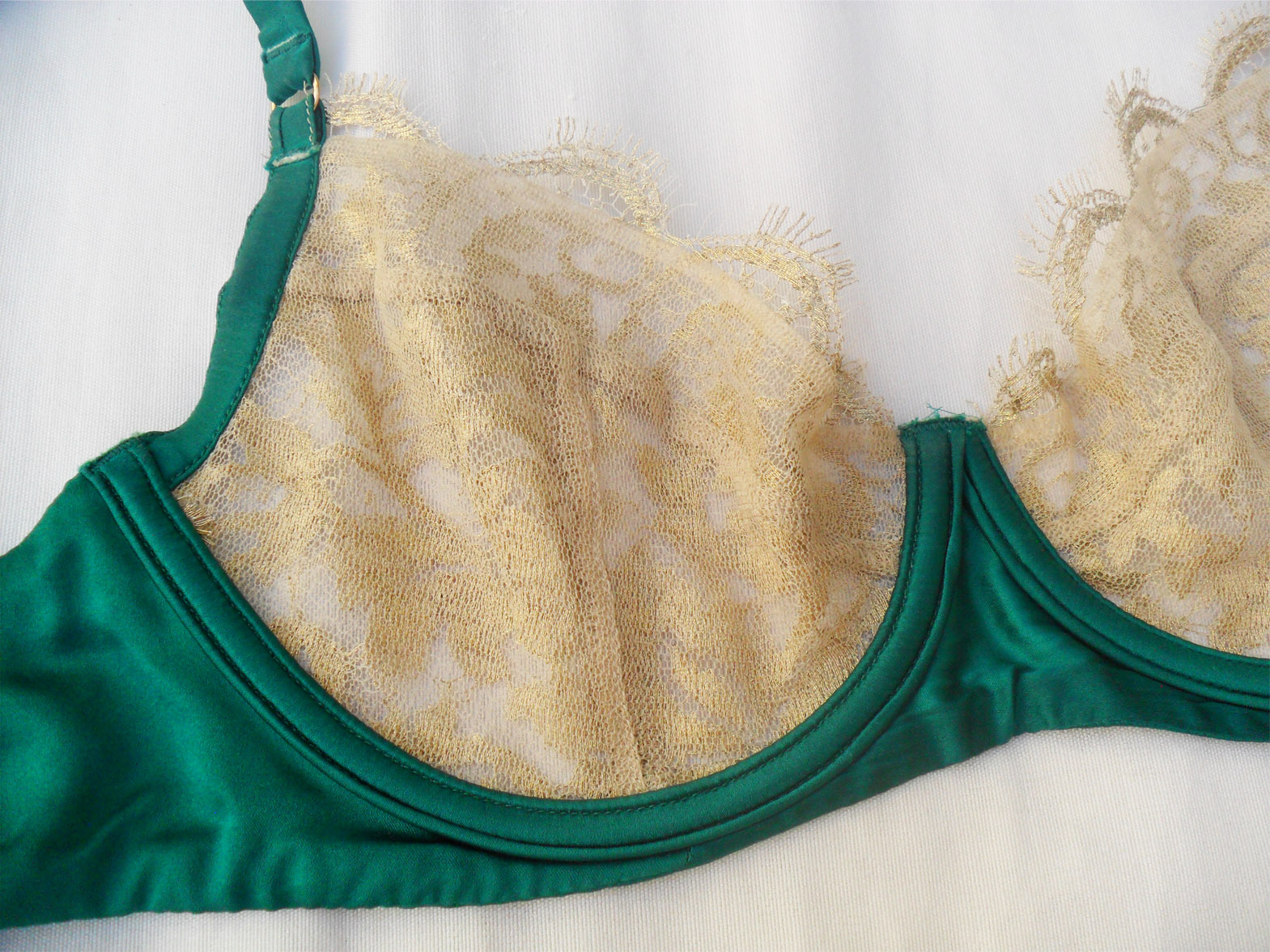 Freolic London  Brick Silk and Lace Lingerie Set at Jane's Vanity