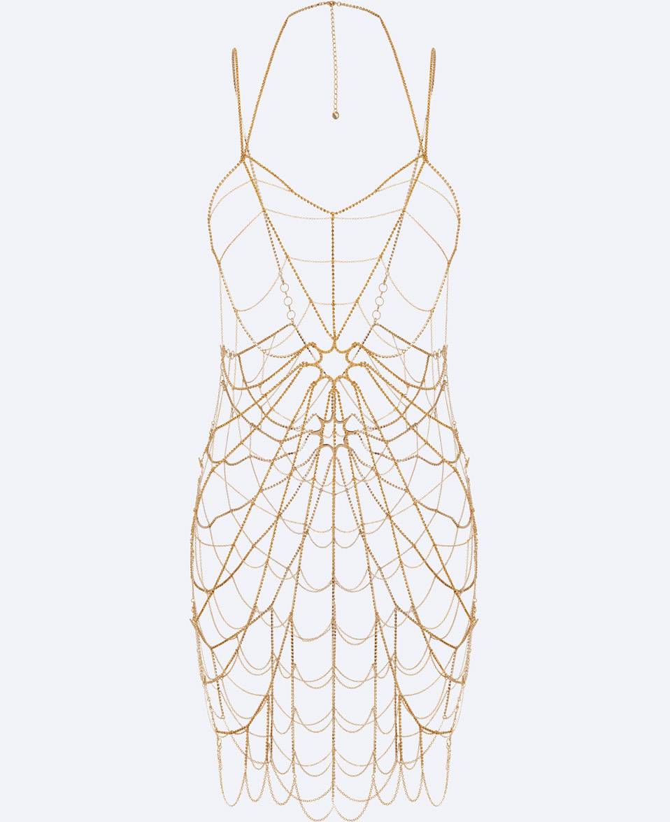 Agent Provocateur Sabrinah body chain dress