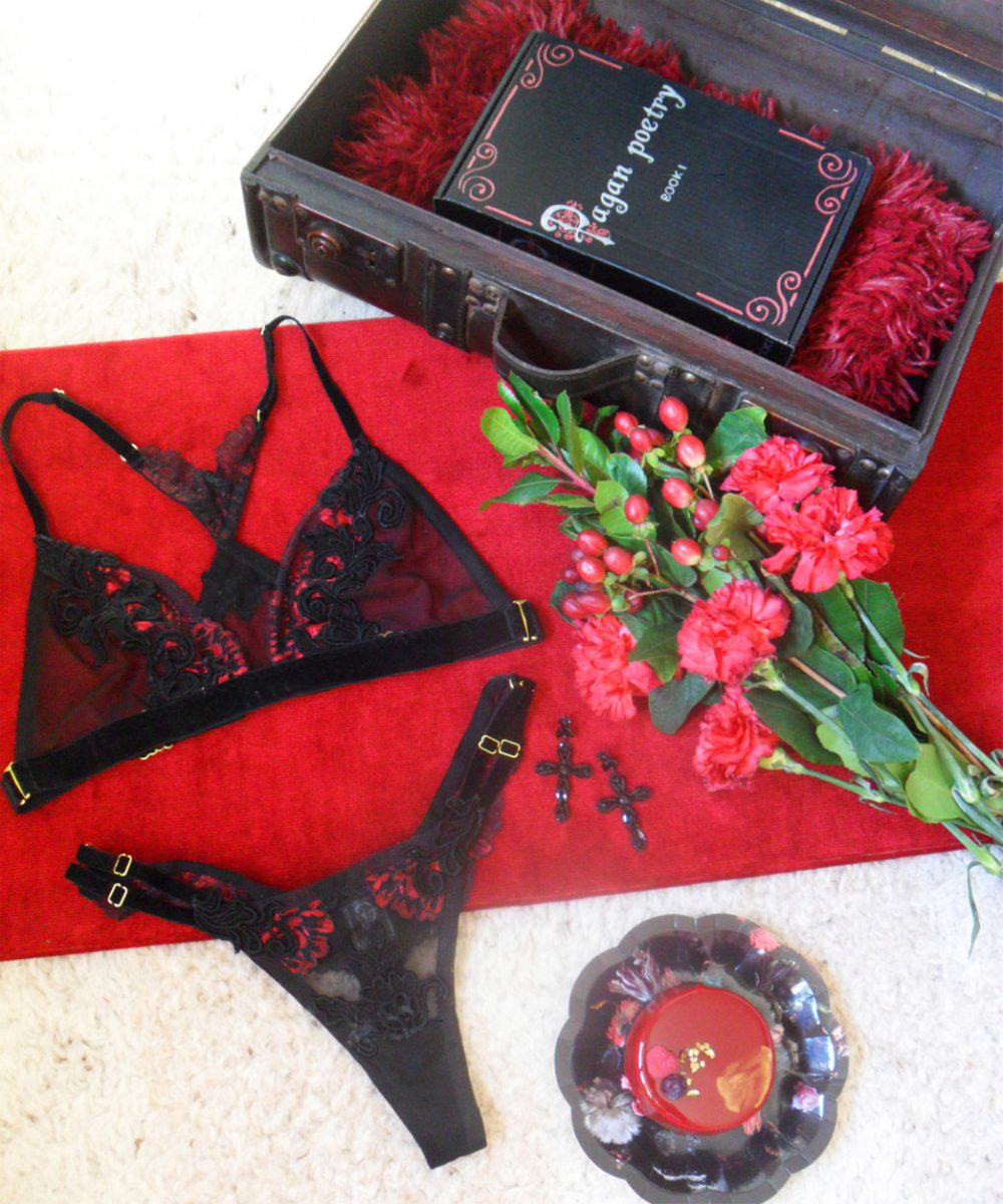 Replicant' Modern Goth Bra  Dark Minimalist Lingerie – Pagan Poetry