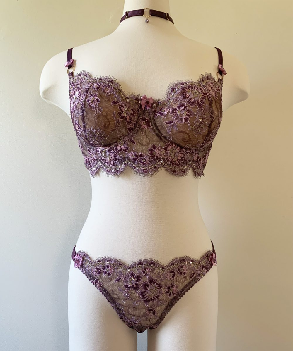 Karolina Laskowska  Thalia Corded Lace Monowire Lingerie Set at Jane's  Vanity