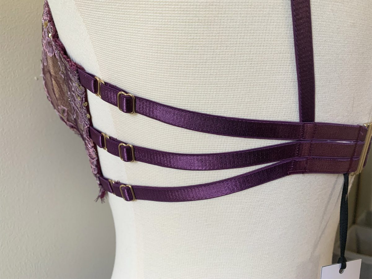 Karolina Laskowska  Eos Aubergine Lingerie Set at Jane's Vanity