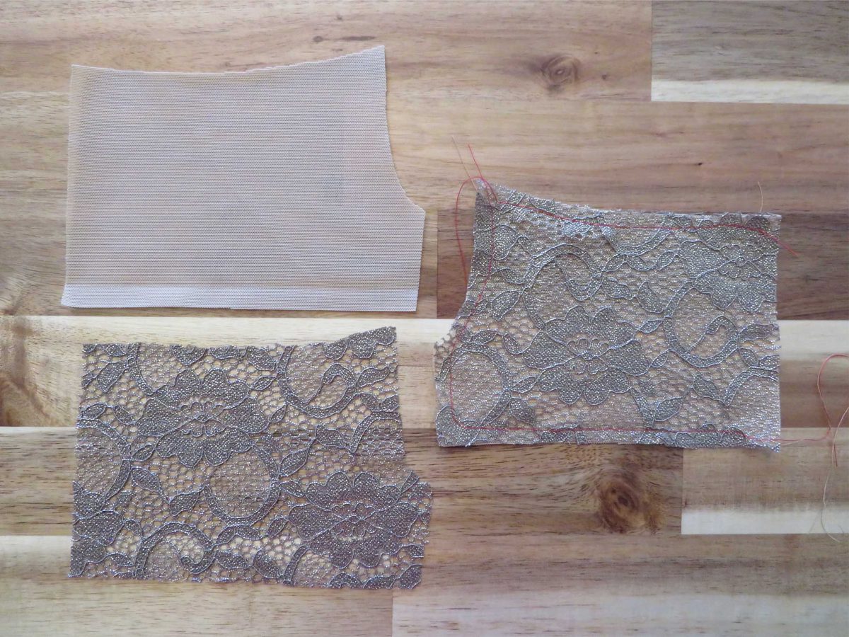 Sahaara bra side panels in powermesh and stretch lace