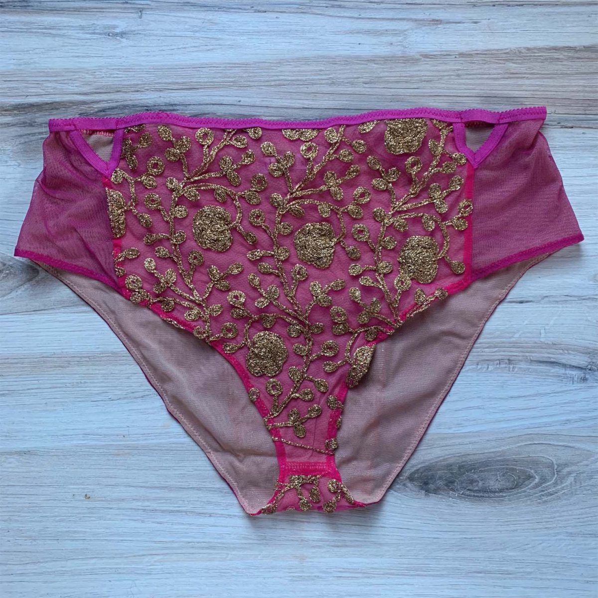 TKC Design Inc Electric Dahlia Indian-inspired embroidered knickers