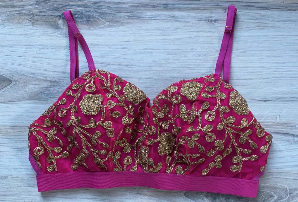 Embroidered Flower Bra Set Sweetheart Lingerie Sexy Top Bralette