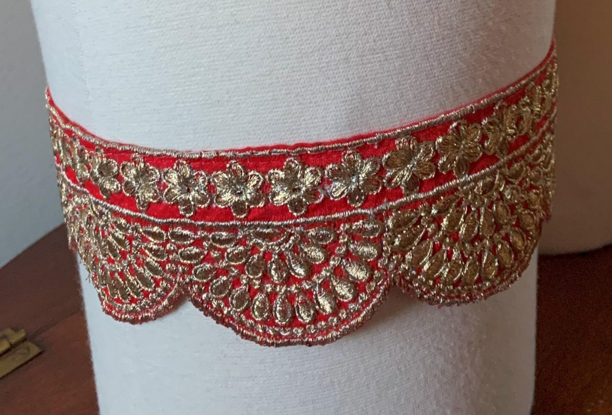 TKC Lingerie red embroidered garter