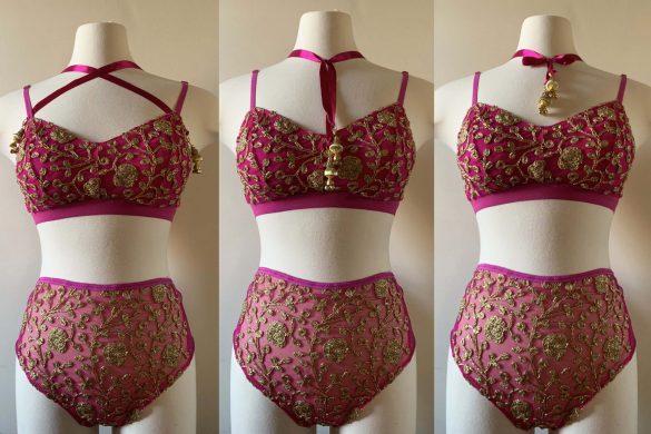 Lingerie Review: TKC Design Inc. Electric Dahlia Bralette Set