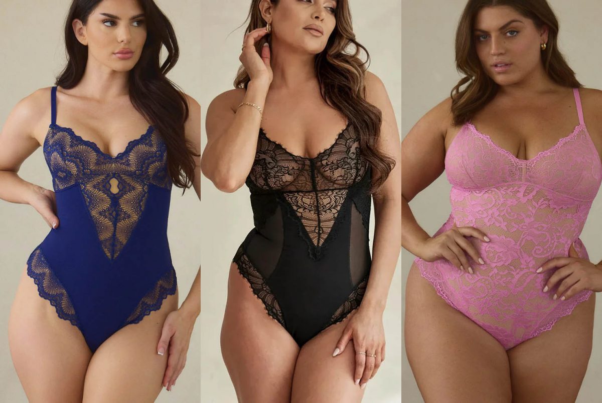 Pinsy lace shapewear bodysuits