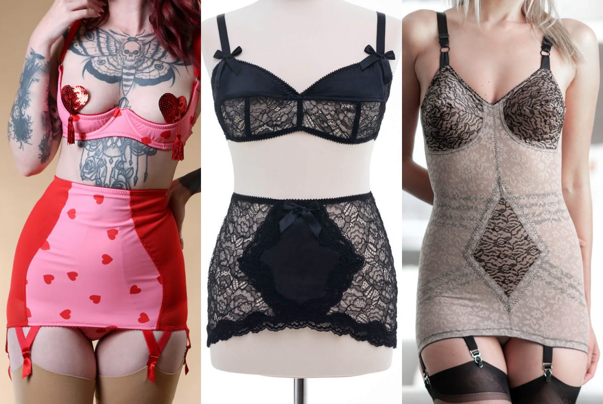 Pretty vintage style shapewear girdles and corselette