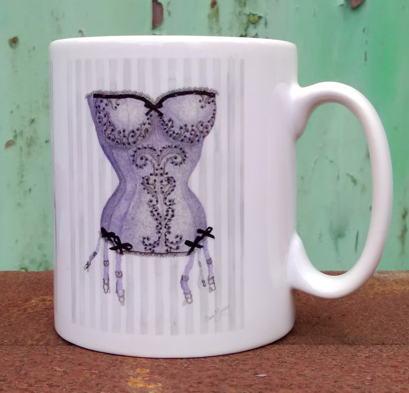 HalfMoon Designs corset mug