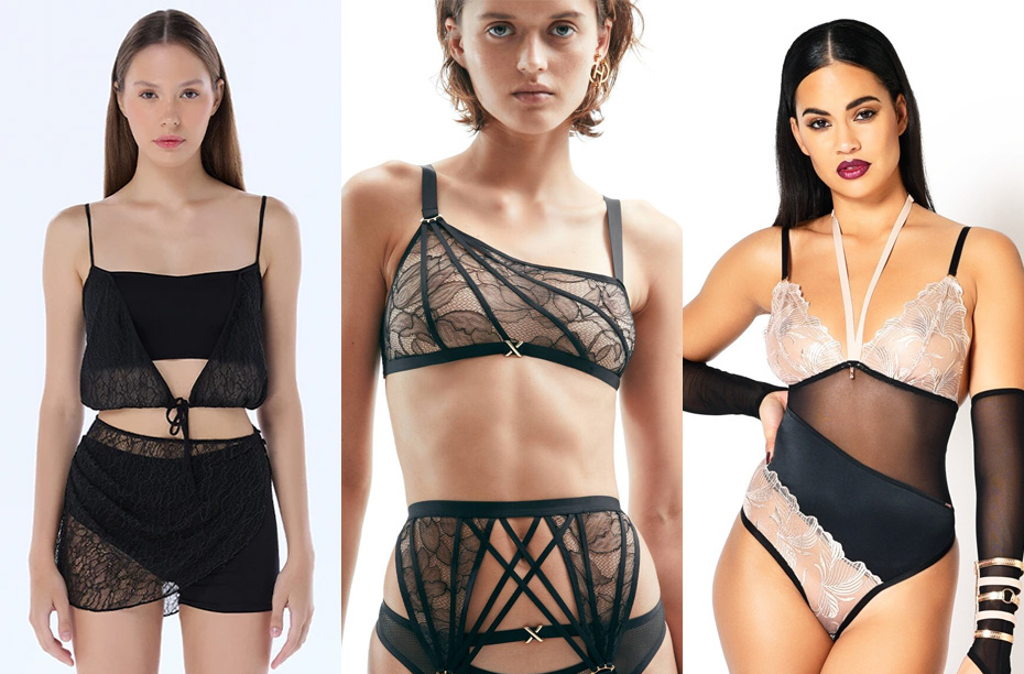 Asymmetrical lingerie trend