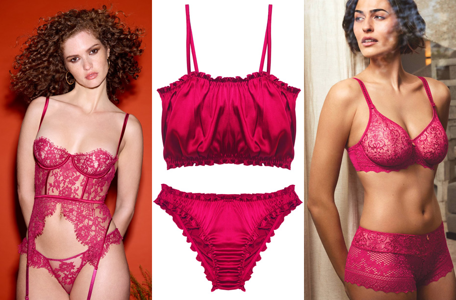 Lingerie trend - deep berry pinks