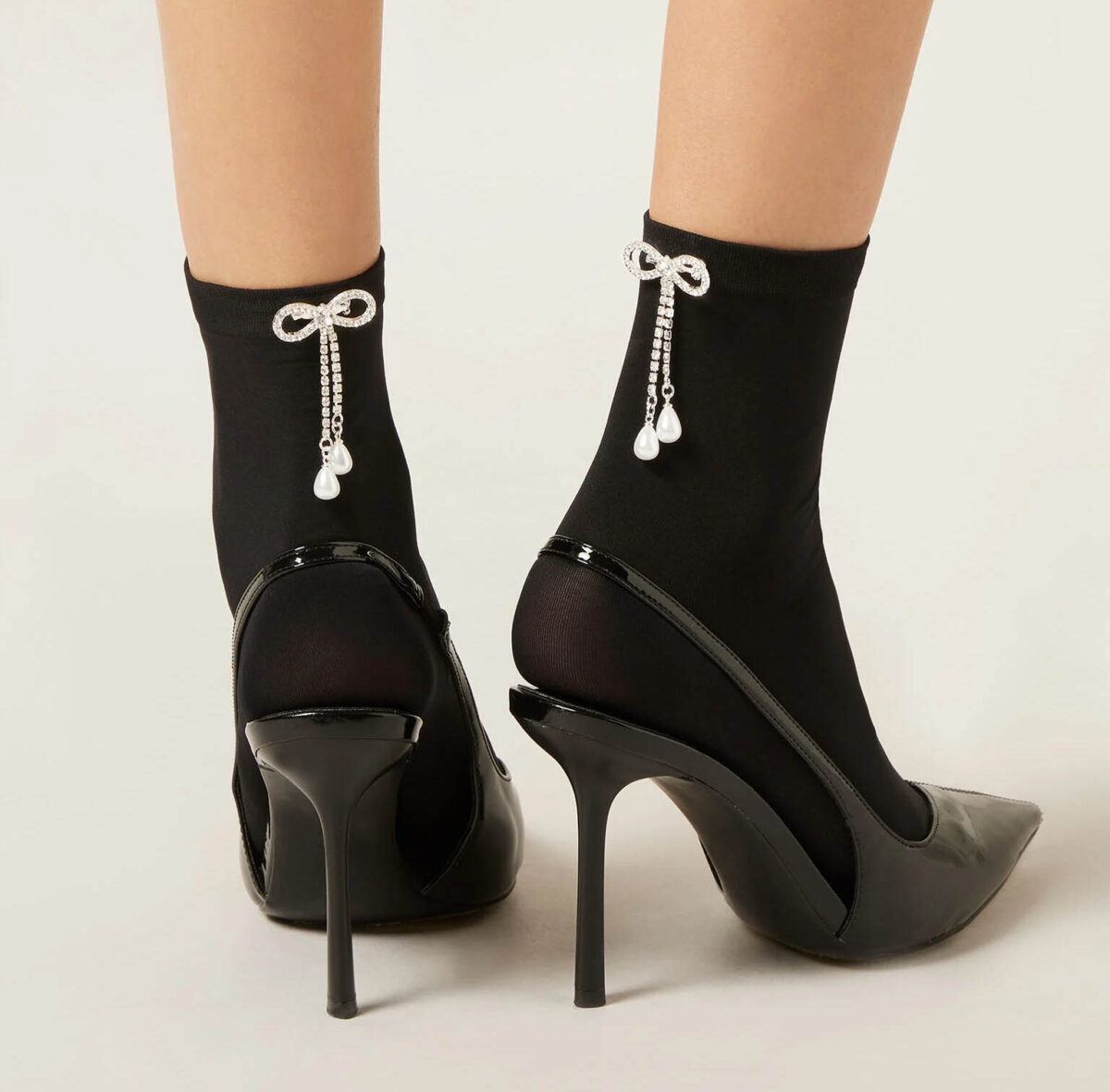 Calzedonia diamante bow back socks