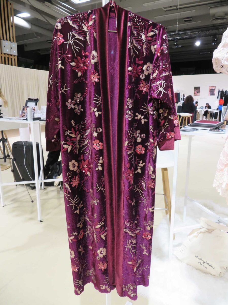 Maison Louve velvet robe with sequins